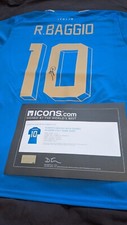 Roberto Baggio Signed Italy Shirt Icons Coa