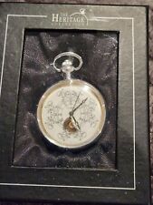 BNIB Mens Heritage Collection Gentry Silver Plated Wind Up Pocket Watch. Unworn.
