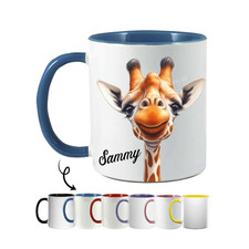 Giraffe Personalised mug gift, custom name cup present Birthday Christmas