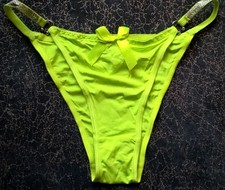 Sexy Luminous Green Slippery Bikini Style Panties Knickers Sissy TV CD 32" - 42"