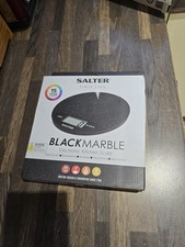 Salter 1009 Digital Kitchen Scale Easy Read LCD Display 8 KG Black Marble Effect