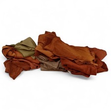 Leather Strips Offcuts Mixed Multicoloured Sorensen Brown Materials - Preloved