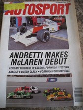 AUTOSPORT FEB 1991 ANDRETTI MAKES MCLAREN DEBUT FERRARI NASCAR BUSCH FORMULA FOR