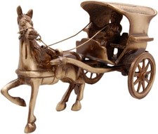 Brass Horse Cart Replica