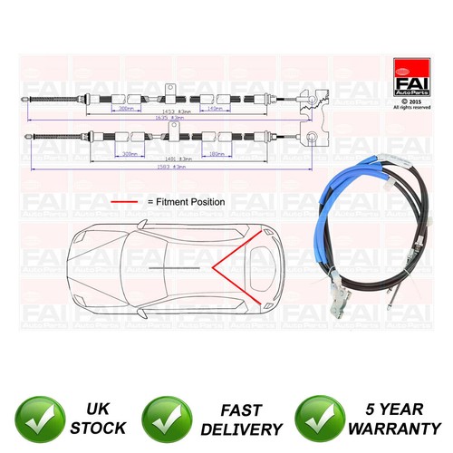 Hand brake cable - brake, sjr