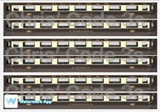 Adhesive Vinyl Coach Decals suit N Gauge Graham Farish - Pullman MK2 3pk SET 1