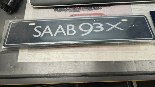 New saab vanity plate - oe,