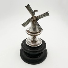 VINTAGE DUTCH WINDMILL TROPHY WHITE METAL