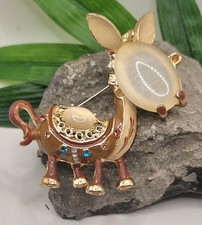 Vintage Donkey Brooch Gold