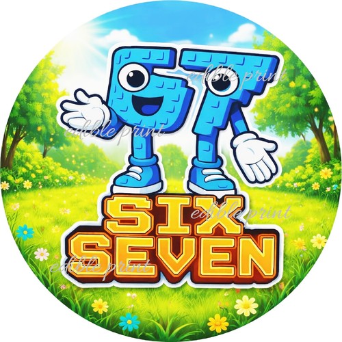 Six seve cake topper - seve,