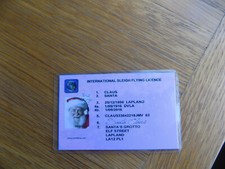 Santa Claus Father Christmas Lost Driving Licence, Sleigh Licence