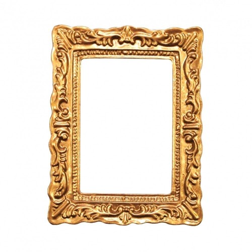 Dolls house picture frame - picture, gold