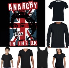 Anarchy in the UK Mens Punk Rock T-Shirt Union Jack Clash