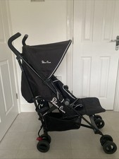 Silver Cross Zest Stroller, Compact and Lightweight Fully Reclining - Black