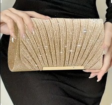 Shiny Pleated Envelope Evening