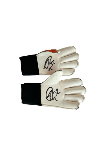 Ramsdale signed goalie gloves - ramsdale,