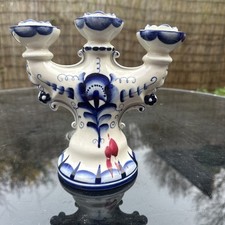 Vintage Russian Gzhel Triple