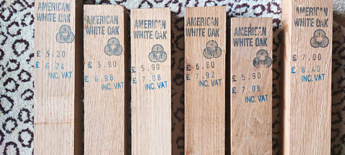 American white oak - cut, board
