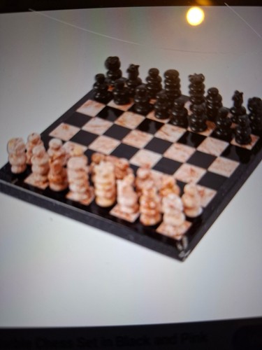 Marble chess set black and - set,