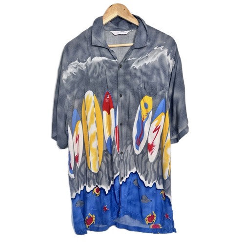 Vintage surf print hawaiian - vintage,