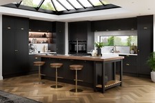 Black shaker kitchen units - shaker, |