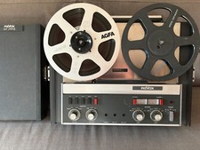 Revox A77 Mk 3 tape machine suitcase version. Half track low speed. Re-capped.