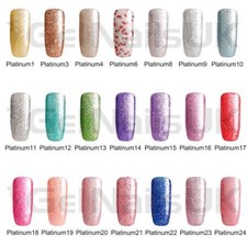 Bluesky PLATINUM COLLECTION Glitter UV/LED Soak Off Gel Nail Polish FREE POSTAGE