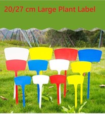 UK Seller  10 x T Type Large Plant Label Tags Waterproof  20 / 27 cm Garden