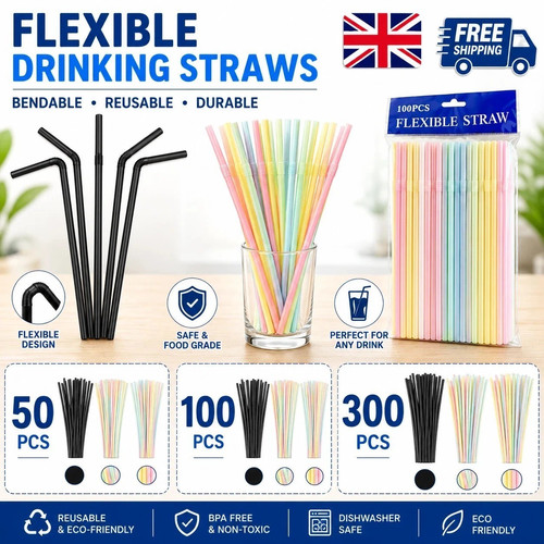 100 flexible bendy - 100, drinking