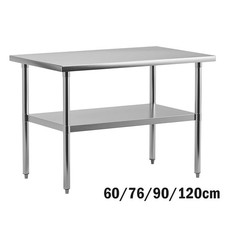 60/80/90/120cm Stainless Steel Commercial Catering Table Kitchen WorkTop Table