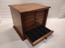 7-Drawer Compact Model Cash Register Customizable Velvet Interior