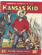 COWBOY PICTURE LIBRARY 4 comics Kansas Kid Nos 188,204,216,224