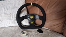 OMP Yellow Flat Steering Wheel