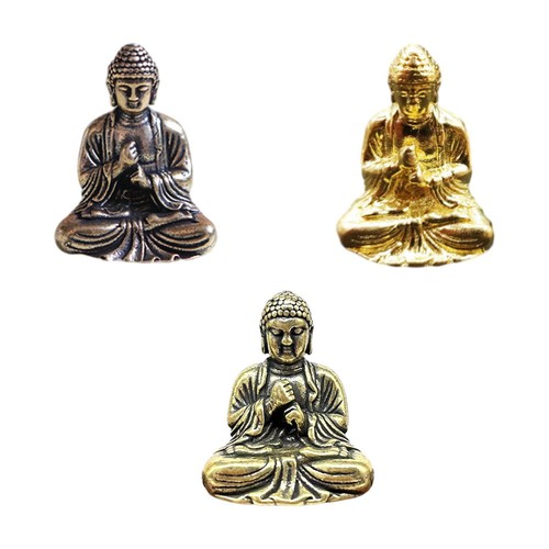 Mini brass tathagata - brass,