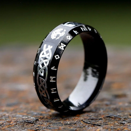 Nordic viking rune ring - viking,