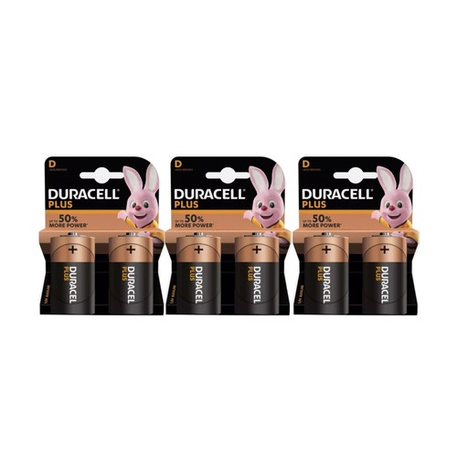 Duracell plus more life - 50%,