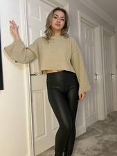 cropped wide sleeve jumper