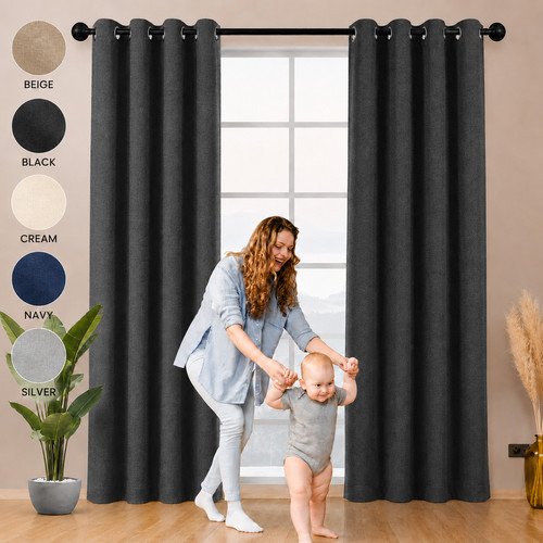 2pcs eyelet ring top blackout - 2pcs,