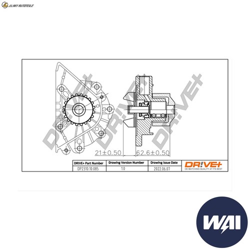 Water pump dp2310 085 - dp2310.10.085, for