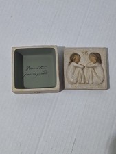 Willow Tree Trinket Box ~Friendship~ Susan Lordi Demdaco 2003 Forever True 3”x2”