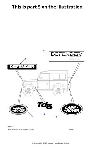 Land rover genuine badge - rover,