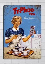 Typhoo Tea SIGN METAL WALL PLAQUE  Vintage poster print kitchen picture gift