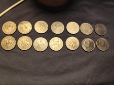 14 commemorative crowns mixed