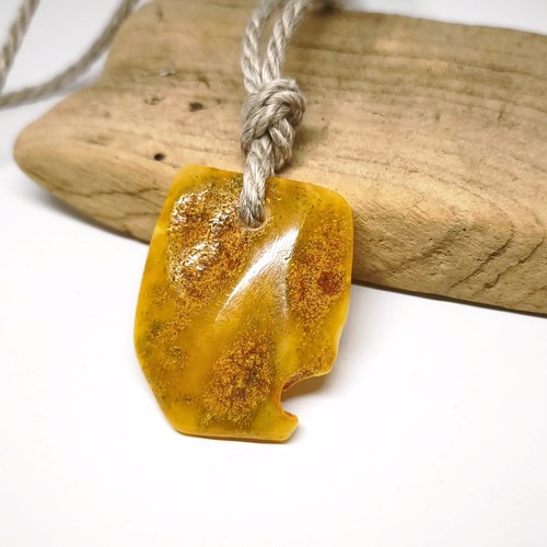 Genuine baltic amber amulet - amber,
