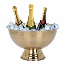 Large Gold Ribbed Party Punch