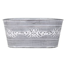 Grey metal leafy vine - grey,