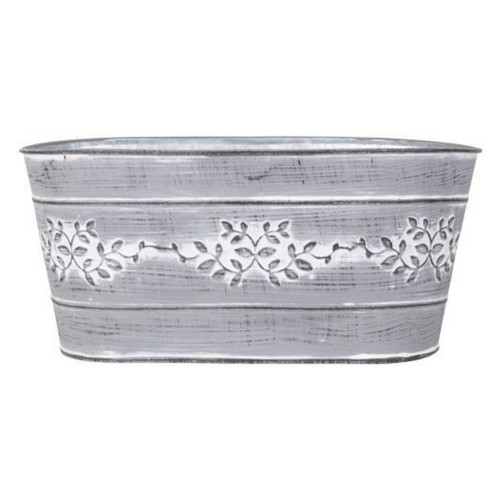 Grey metal leafy - metal, trough
