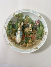 Peter Rabbit 3D Musical Plate A Pocket Full of Onions  1994 Beatrix Potter  