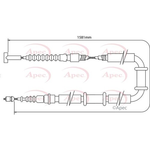 Apec brake cable - apec, cab1007