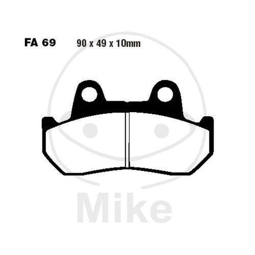 Pair brake pads ebc fa069 - pads,